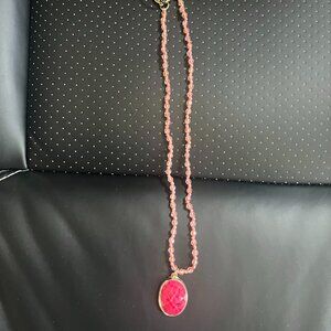 Ann Taylor NWT Necklace - pink/gold